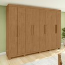 Ver imagem 7 de Guarda-roupa Casal Easy Slim 8 Portas com Pés Amendoa Clean