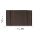 Ver imagem 2 de Painel Estofada Grécia 140CM Casal Courino Marrom - D A DECOR