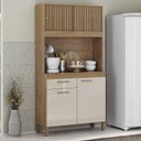 Ver imagem 2 de Armario Cozinha Ceara com 4 Portas Canelato+3d Canelato/off White