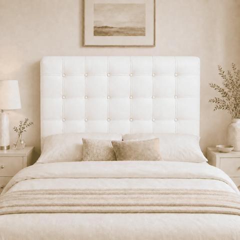 Cabeceira Ana Estofada Corino p/ Cama Box Casal 140cm Quarto