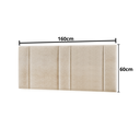 Ver imagem 5 de Cabeceira LED Casal Linho Bege 140/160 cm para Cama Box Moderna com Iluminação Integrada