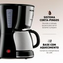 Ver imagem 3 de Cafeteira Mondial Dolce Arome 800W Preto/Inox 220V C-37-JI-30X