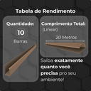 Ver imagem 6 de Kit 10 barra Perfil 2 Metros Acabamento para Painel Ripado Slim