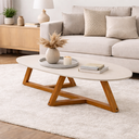 Ver imagem 1 de Mesa de Centro Classic Natural Moderno Decorativa Design Moderno:off White