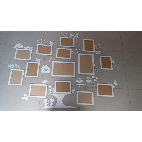 Porta Retrato de Parede em Mdf - em Mdf Branco