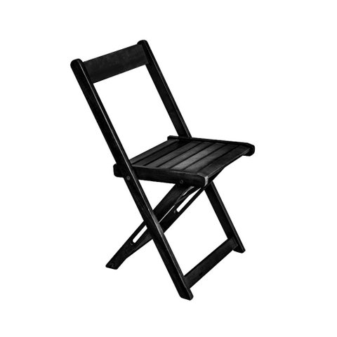 Cadeira de Madeira Dobrável - Preto