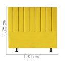 Ver imagem 3 de Cabeceira Estofada King 195CM Sophia Suede Amarelo - D A DECOR D&A Decor