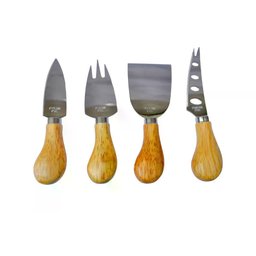 Kit de Facas para Queijo em Inox e Madeira com Caixa - 2