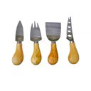 Ver imagem 2 de Kit de Facas para Queijo em Inox e Madeira com Caixa