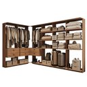 Ver mais imagens de Guarda-Roupas Closet Modulado Alasca 360cm 6 Peças com 6 Gavetas e Cabideiros Freijó Carraro