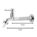 Ver imagem 2 de Torneira Parede Lavanderia Tanque Longa 21cm 1/4 ABS