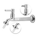 Ver imagem 3 de Torneira Parede Lavanderia Tanque Longa 21cm 1/4 ABS