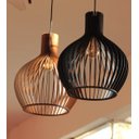 Ver imagem 4 de Luminária Teto tipo Pendente em MDF - Completa - Cor: Preta