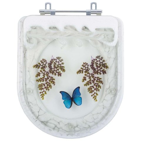 Acento Sanitário Deca Vogue Plus Branco com Borboleta Azul