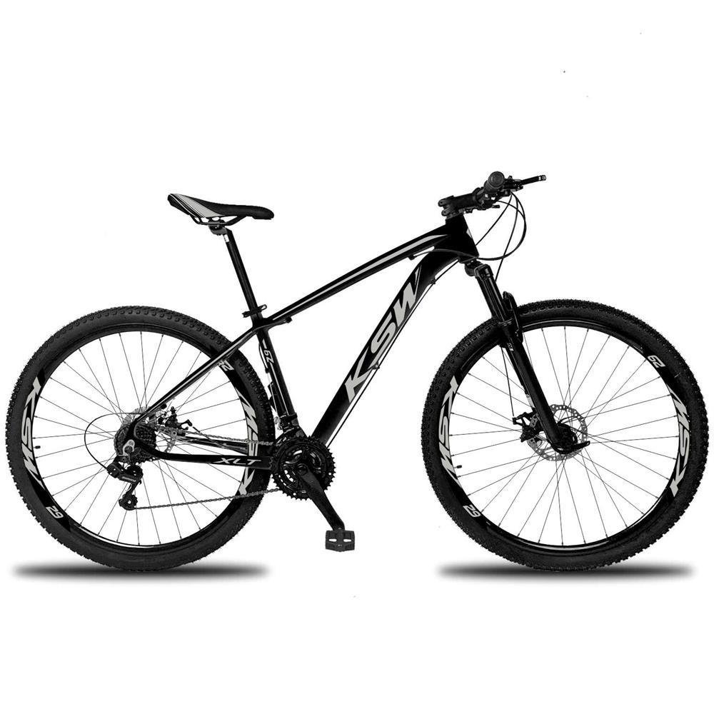 Bicicleta Xlt Ksw 24V Câmbios Shimano Aro 29 MTB 32r 21" Preto/Cinza - 237