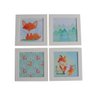 Kit Quadros Raposa Decoração Quarto Bebê Floresta Kit 4 Pçs - 1