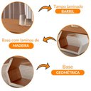 Ver imagem 3 de Mesa para Sala de Jantar Ane Moderna Mobilia Off White com Cinamomo-cinamomo Imbuia