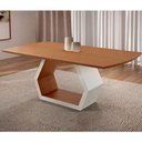 Ver imagem 6 de Mesa para Sala de Jantar Ane Moderna Mobilia Off White com Cinamomo-cinamomo Imbuia