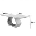 Ver imagem 5 de Mesa para Sala de Jantar Ane Moderna Mobilia Off White com Cinamomo-cinamomo Imbuia