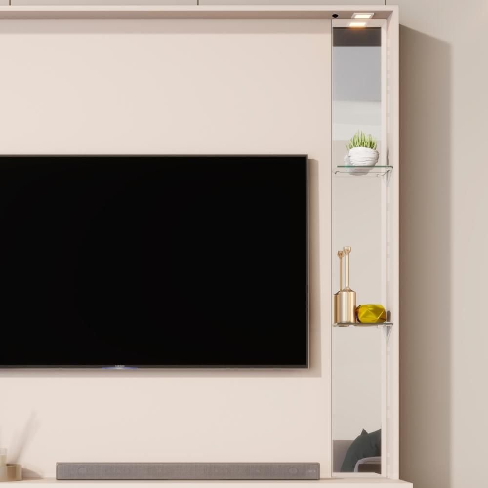 Home para Tv Sala de Estar 1.8 Açai Off White Jb Bechara