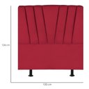 Ver imagem 3 de Cabeceira Solteiro Cama Box Estofada 100 Cm Emma Suede Vermelho