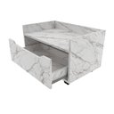 Ver imagem 2 de Balcão Gabinete 60cm com 1 Gavetas e Rodízio Bn3647 Mármore Branco - Tecno