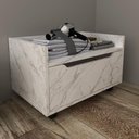 Ver imagem 3 de Balcão Gabinete 60cm com 1 Gavetas e Rodízio Bn3647 Mármore Branco - Tecno