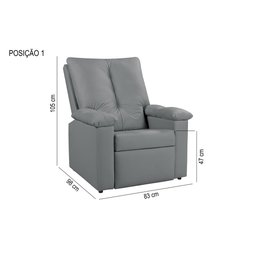 Poltrona Reclinável Lisboa Suede Estética Cílios Mamãe com Mocho/ Assento de Elevação - 12