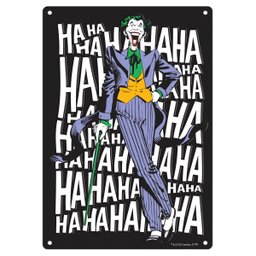 PLACA ALUMINIO RECORTE WB DC OR JOKER LAUGH PRETO - 1 PLACA ALUMINIO RECORTE WB DC OR JOKER LAUGH PRETO - 1
