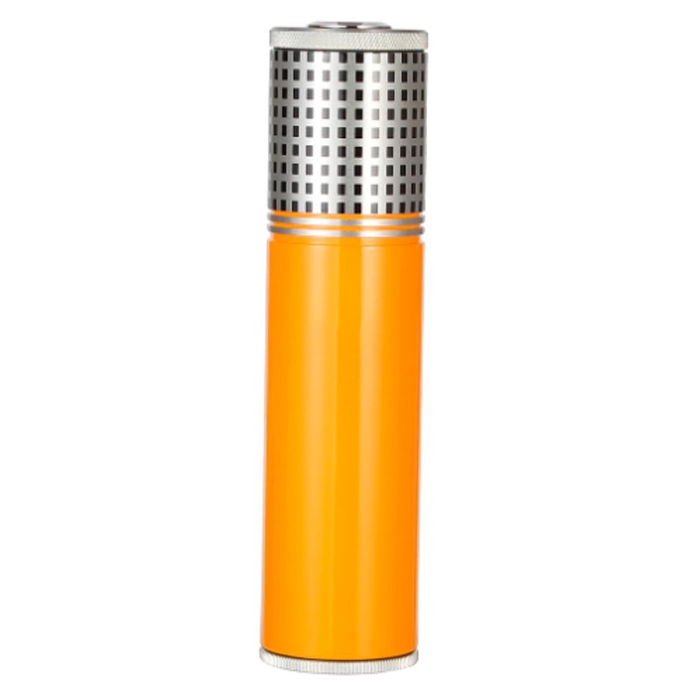 Tubo Porta Charuto Case Viagem Aço Inoxidável Tampa com Higrômetro - Amarelo Cigarol Tubo Porta Char - 1