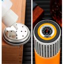 Ver imagem 6 de Tubo Porta Charuto Case Viagem Aço Inoxidável Tampa com Higrômetro - Amarelo Cigarol Tubo Porta Char