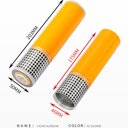 Ver imagem 4 de Tubo Porta Charuto Case Viagem Aço Inoxidável Tampa com Higrômetro - Amarelo Cigarol Tubo Porta Char