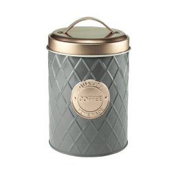 LATA METAL GEOMETRIC HANDLE COFFE CINZA - 1 LATA METAL GEOMETRIC HANDLE COFFE CINZA - 1