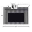 Ver imagem 2 de Painel Suspenso Ripado de Madeira Maciça para Tv até 58 Polegadas Nature