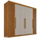 Ver imagem 2 de Guarda-Roupa Casal 100% MDF 6 Portas 6 Gavetas Granada Premium Marrom/Cinamomo/Off-White