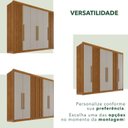 Ver mais imagens de Guarda-Roupa Casal 100% MDF 6 Portas 6 Gavetas Granada Premium Marrom/Cinamomo/Off-White