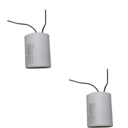 Kit 2 Capacitor 90x250v 2 Fios Metalizado Tri - 1