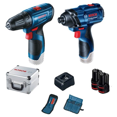 Kit Parafusadeira Gsr 120-li/chave de Impacto Gdr 120-li, 12v 2 Baterias e Maleta Bosch