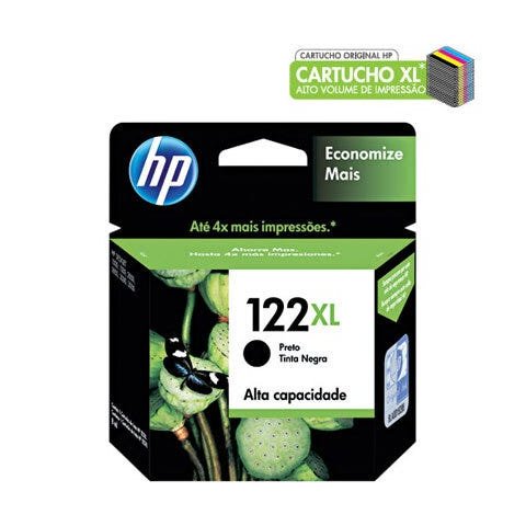 Cartucho de Tinta HP 122 XL Preto Alto Volume - CH563HB