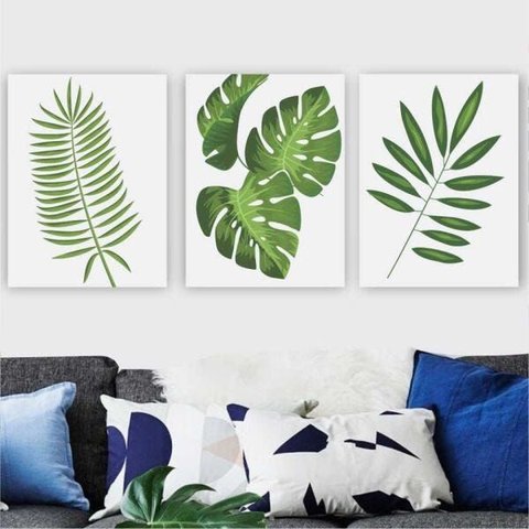 Placa Folhagem Verde:mod 1