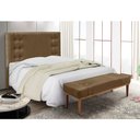 Ver imagem 3 de Cabeceira Cama Box Solteiro 90cm e Recamier Gênova Suede Caramelo S04 - D'Rossi
