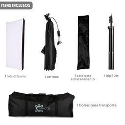 Kit Luz Contínua Softbox Soquete E27 50X70 C/ Tripé T-Photo U UNICA UNICA - 9