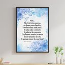 Ver imagem 1 de Quadro Mãe Poema Fundo de Flores 45x34cm - com vidro:Madeira preta