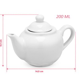 Mini bule de porcelana 200 ml - 2