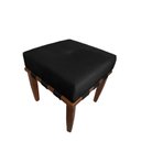 Ver imagem 1 de Banqueta Puff Quadrado Preto Pé Palito