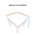 Ver imagem 3 de Banqueta Puff Quadrado Preto Pé Palito