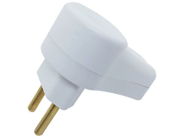 Plugue Pino Macho Prensa Cabo 90º 2p 10A 250v Nbr Branco - 60 Unidades - 2