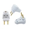 Plugue Pino Macho Prensa Cabo 90º 2p 10A 250v Nbr Branco - 60 Unidades - 1