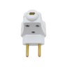 Plugue Pino Macho Prensa Cabo 90º 2p 10A 250v Nbr Branco - 60 Unidades - 4