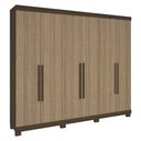 Ver imagem 1 de Guarda Roupa Guarapari Plus com 6 Portas e 7 Gavetas Móveis Rimo Tauari/Carvalho